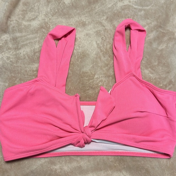 SHEIN Swim Curve Summer Beach Plus Size Women's Front Knot Wide Strap Bikini Set - Picture 8 of 12